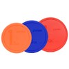 Pyrex (1) 326-PC 4qt Red, (1) 325-PC 2.5qt Blue, &