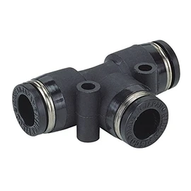 Nippon Pisco (PISCO) One-Touch Fitting (Tube Fitting), Union Tee, Applicable Tube Size: 0.2 inches (6 mm), PE6
