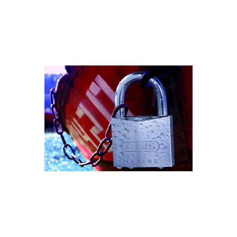 ABUS 28640 Stainless Steel Shackle Brass Padlock with 7342 Reversible