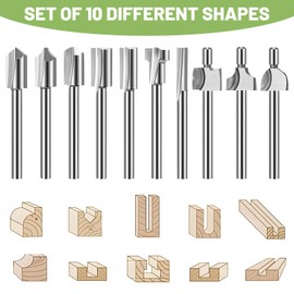LALAGO 20-Piece HSS Milling Cutter Rotary Cutter Set, Wood Carving Cutter Drill Bit Set, Milling Bits for Metal Dremel, Carbide Rotary Cutter Set for Woodworking, Carving, Drilling