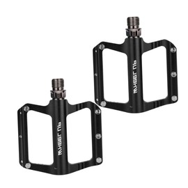 Parliky 2pcs Aluminium Alloy Non- Bike Pedals Flat Platform for Mountain and Road Lightweight Design for Enhanced Stability and Safety