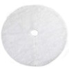 BAKAJI Christmas Tree Rug Diameter 78cm Soft Plush White Snow