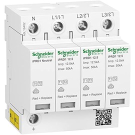 Schneider A9L16482 Surge Protector 3P+N Iimp 12.5 kA Imax 50 kA iPRD1 Remote Signal