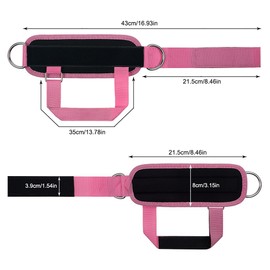 SWKJ 1 Pair Adjustable Ankle Straps for Cable Machine, with Double Steel D-Rings, Comfortable Gym Ankle Strap,Muscle Shaping for Men and Women