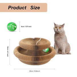 OWOWPET Kitty Kurlz™ Cat Toy, Reversible Infinity Style Magic Organ Cat Toy Made from Recycled Corrugated Cardboard Durable & Long Lasting.