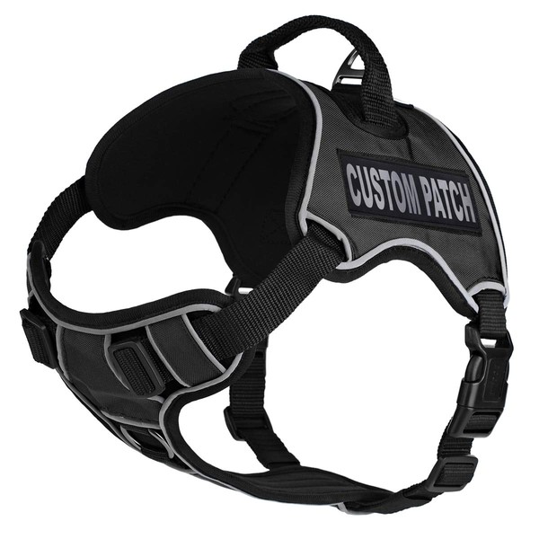 Dogline Quest No-Pull Dog Harness with Custom Reflective Removable Patches