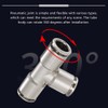 Jienk 2PCS 3/8" Tube OD Union Tee Push to Connect