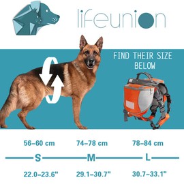 Lifeunion Adjustable Service Dog Supply Backpack Saddle Bag for Camping Hiking Training(Red,Large)