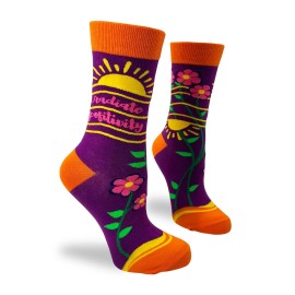 Fabdaz Radiate Positivity Positive Message Inspirational Women's Novelty Socks