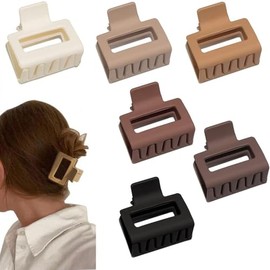 Pinzas para Cabello 6 Piezas, Pinzas para Cabello Grandes para Mujeres, Pinzas para Pelo de Antideslizantes, Pinzas para Square Hair Claws