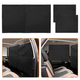 3 Pack Car Divider Privacy Window Curtains, Hoedia Car Front and Rear Partition Curtain Removable Divider Sun Shade, Privacy Travel Nap Night Car Camping Detachable Simple Curtain Set