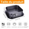 HQILRRA Springform Cake Tin Square Springform Cake Tin with Non-Stick