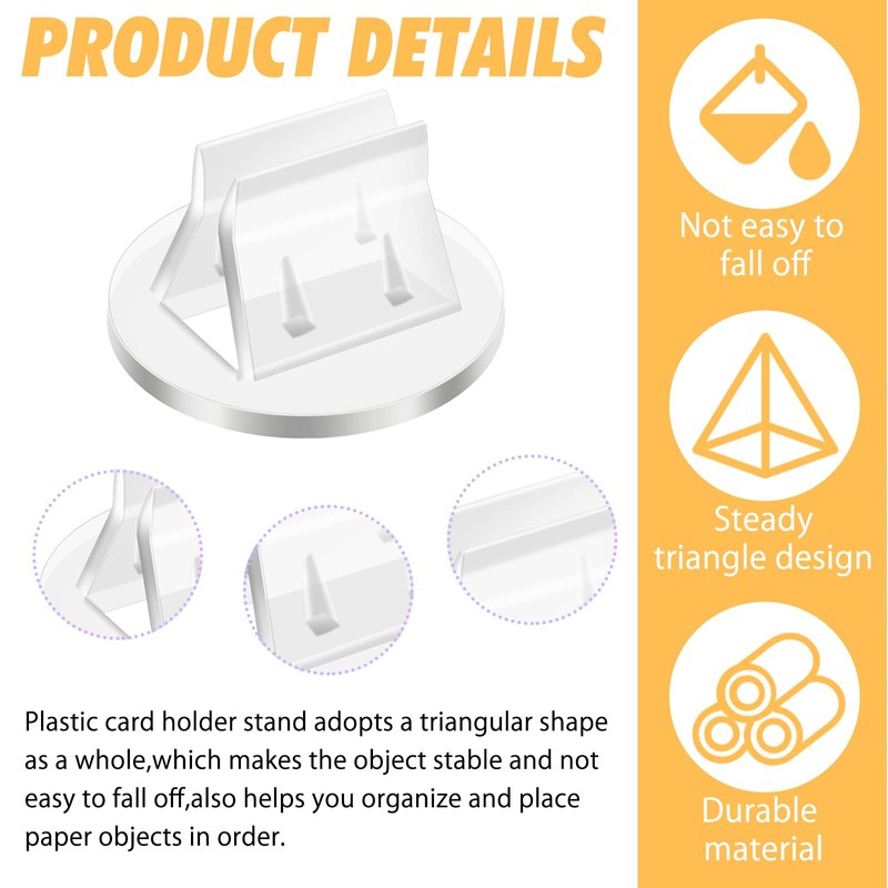 BLMHTWO 50 Pcs Card Stands Acrylic Card Stands Table Sign