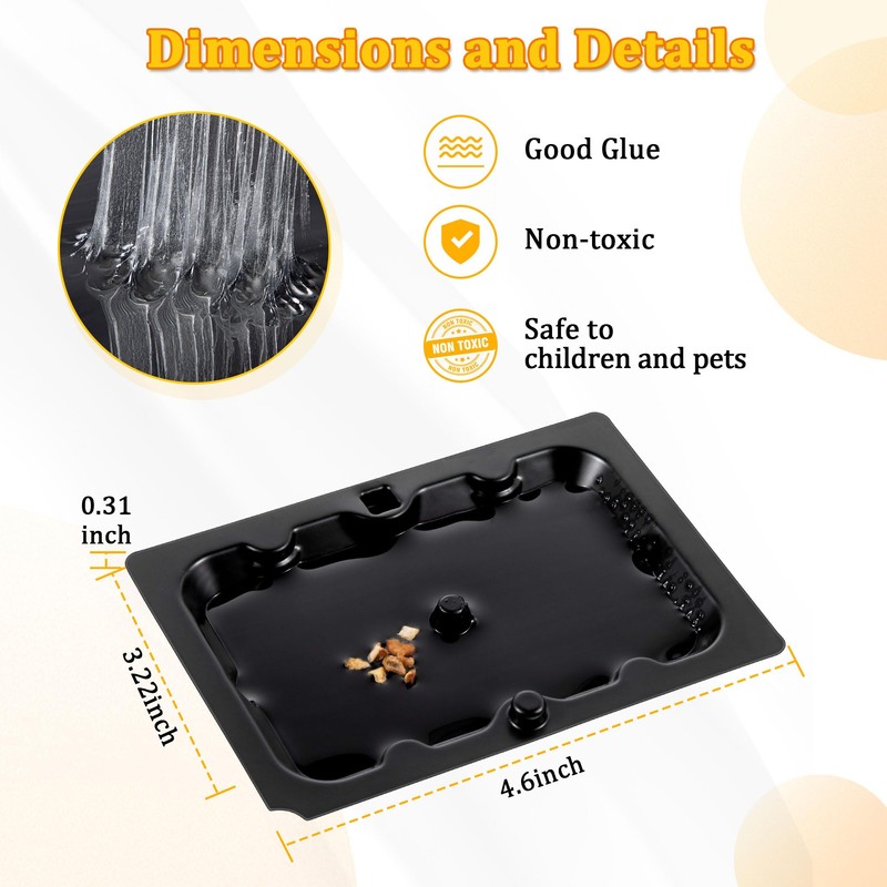 Qualirey 12 Pack Mouse and Insect Glue Traps, Strong Sticky