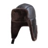 MGGMOKAY Aviator Hat Genuine Shearling Leather Aviator Cap Warm Russian
