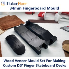 Maker Fixer Fingerboard Wood Veneer Mould Clamp to Make Tech Deck Finger Skateboard 3D Printed