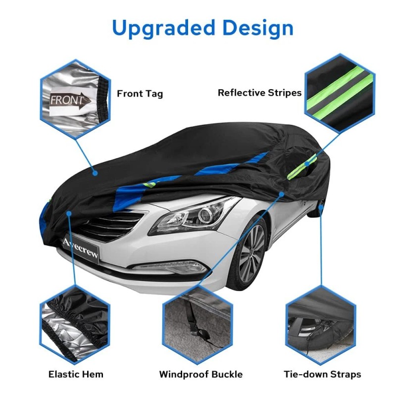 Avecrew Car Cover Waterproof All Weather For Automobiles Outdoor Heavy