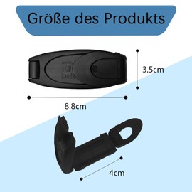 HSYTEK Pack of 2 Car Seat Belt Clip, Seat Belt Clip, Seat Belt Extension for a Wide Range of Models of Seat Buckles, Blue and Black