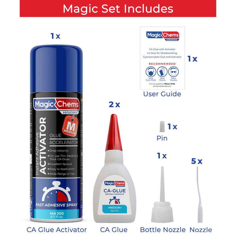 CA Glue with Activator (2 x 0.8 oz + 6.7