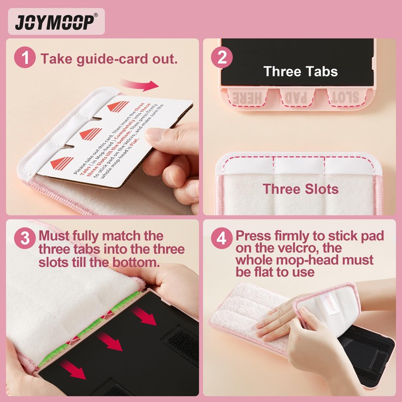 JOYMOOP Microfiber Mop Pads, Mop Head Replacement for JOYMOOP 13-inch