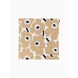 [marimekko] Pieni Unikko Women's Cushion Cover 19.7 x 19.7 inches (50 x 50 cm), 52_1_52209469251 F, Off White x Beige