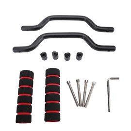 2 Sets Aluminum Alloy Front Grab Handles Enhance Control Metal Grip Handles for Bronco 2021-2024 2 Door 4 Door (Black)