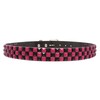 Snap On 1 1/2" Fuchsia & Black Checkerboard Punk Rock