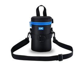 JJC Camera Lens Pouch Case for Canon RF 85mm EF-S 55-250mm EF 24-70mm Nikon Nikkor AF 70-300mm and more, Zipper Polyester Lens Protective Bag Interior Size 3.15x6.69”