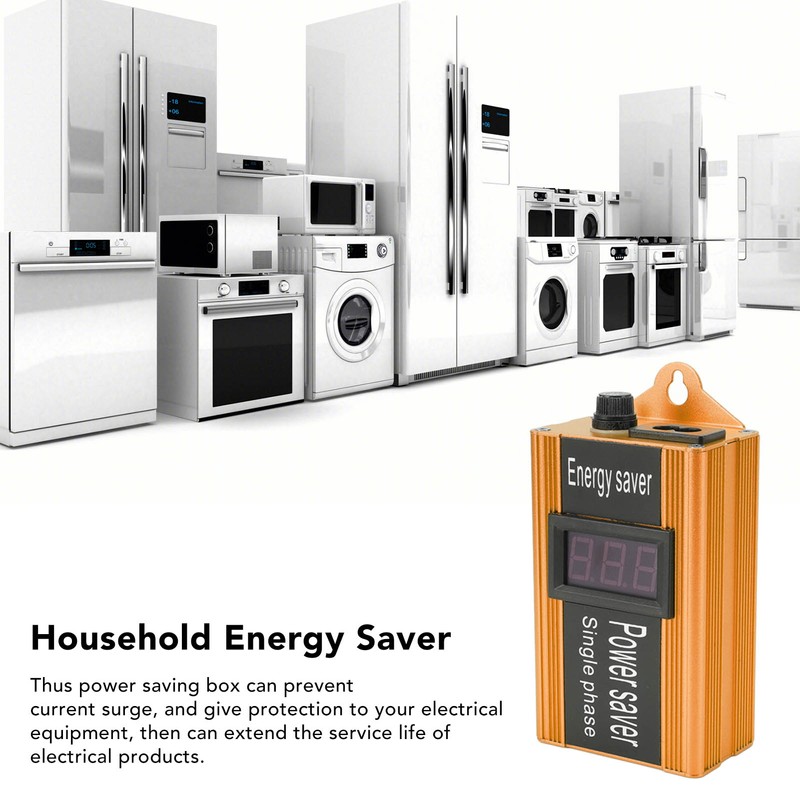 Power Saver Aluminium Alloy 100KW Voltage Value Display Electricity Energy