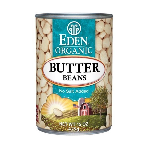Eden Organic Butter Beans, No Salt Added, 15-Ounce Cans (Pack of 12) ( Value Bulk Multi-pack)