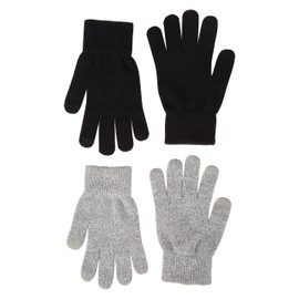 Mountain Warehouse Magic Touch Screen Womens Gloves - 2 PK - Lightweight & Practical Design with Soft, Warm Touch Screen Compatible Fabric - For Autumn & Winter Black