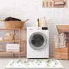 FNLNDO Sage Green Bathroom Rugs Long Leaf Bath Mats Eucalyptus