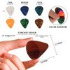 MYLYWOO Guitar Picks Holder with 7 Picks in 4 Thicknesses,