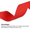 sourcing map Heavyweight Polypropylene Webbing Strap 1" 10 Yards Red