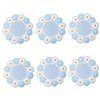 6Pcs Silicon Cup Coasters, Cherry Blossoms and Daisies Coasters, Non-Slip