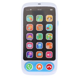 Kids Cell Phone Toy Musical Phone Multifunction Interactive Learning Play Cell Phone with Music Sounds for Toddler Baby Kids Boys Girls Blue