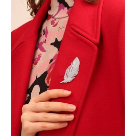 Rhinestone Feather Brooches Pin for Women Men Fashion Crystal Delicate Leaf Brooch Lapel Pins Elegant Dress Accessories Jewelry Boutonniere Corsage for Hat Bag Suit Tie Wedding Birthday