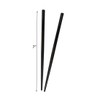 2 Hair Sticks Solid Straight Chopsticks - Black