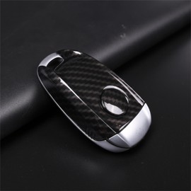 Car Key Fob Cover Shell Holder Case for Alfa Romeo Stelvio/Giulia 2017-2020 (Carbon Fiber Black)