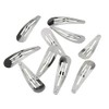 Metal Silver 50 Pcs Mini Small 30mm Snap Hair Clips