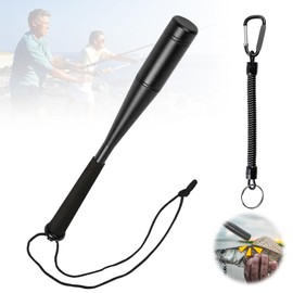Abiemuce Fish number, aluminium fish killer, fish killer including hand strap, black-black