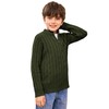 Zhaovi's Toddler Boys Girls Sweater Twisted Knit Cable 1/4 Zip