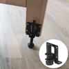 LHUIDDH 4-Pack Heavy Duty Adjustable Furniture Legs,Black Metal Leveling Feet