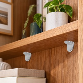 L-Shaped Shelf Support Pegs for Cabinets & Bookcases – 50PCS Furniture Shelf Brackets for Wardrobe Storage and Shelving