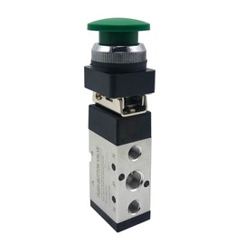 Pneumatic 5 Way 2 Postion Manual Control Push Button Air Pneumatic Mechanical Valve