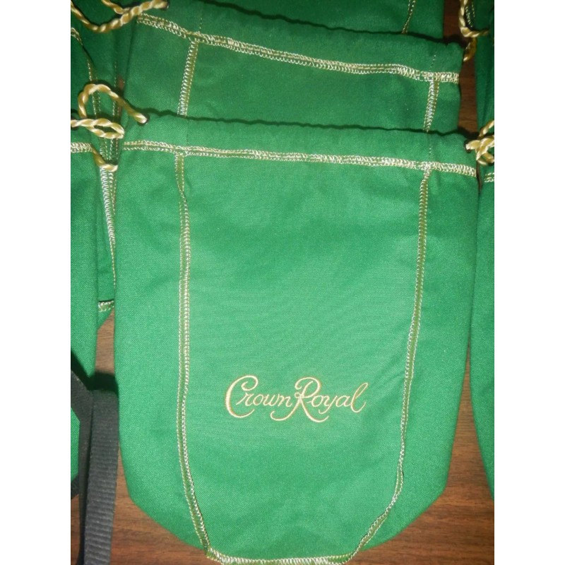 Crown Royal Lot of 12 Crown Royal Apple Green Bags