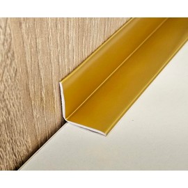 LaRolls Inside Outside Corner Molding Trim & Edge Protector, Peel and Stick, Flexible, Self -Adhesive, Wall Moulding for Baseboard Countertop Door Frame Decoration, Matte Gold, 10ft, AD416G1