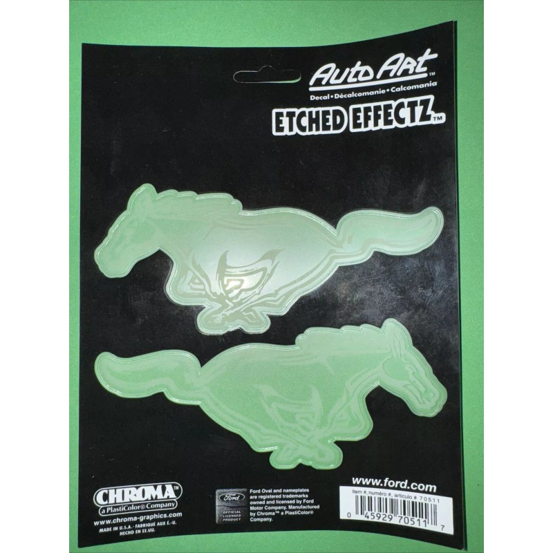 Chroma Ford mustang etched glass look window windshield decal sticker