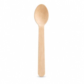 Greenwize Packaging - 100 Pack - 110mm - Birchwood Wooden Teaspoons