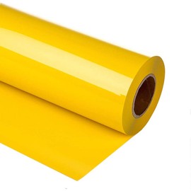 HIKENRI Heat Transfer Vinyl Bundle 12" x 10' Feet Rolls, HTV for Silhouette Cameo Easy to Cut & Weed, DIY Heat Press Design for T-Shirt, Clothes, Hats and Other Textiles (Yellow)